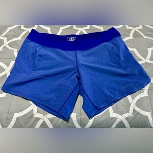Brooks Blue Athletic Shorts Lightweight Elastic Waistband
